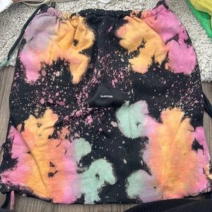 Talentless Cotton Rainbow Splatter Dyed Drawstring Backpack NEW & NEVER USED